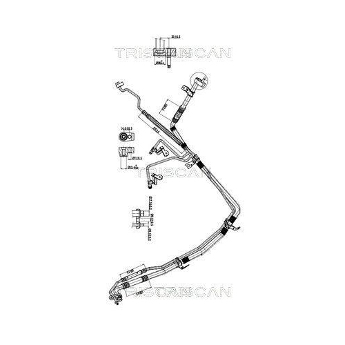 TRISCAN Hochdruck-/Niederdruckleitung, Klimaanlage 9010 16055