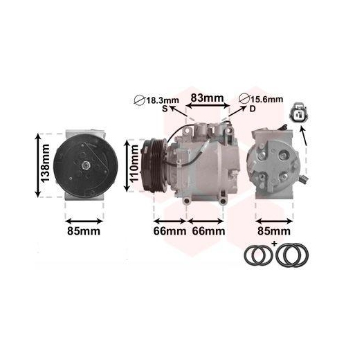 VAN WEZEL Kompressor, Klimaanlage *** IR PLUS *** 2500K260