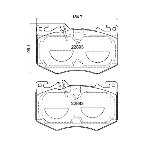 HELLA Bremsbelagsatz, Scheibenbremse 8DB 355 039-071