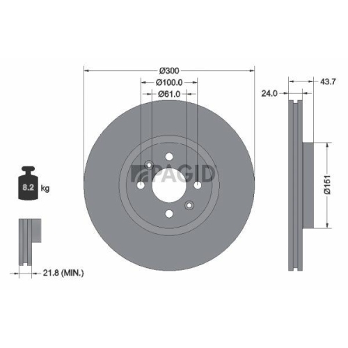 PAGID Bremsscheibe 54495NC