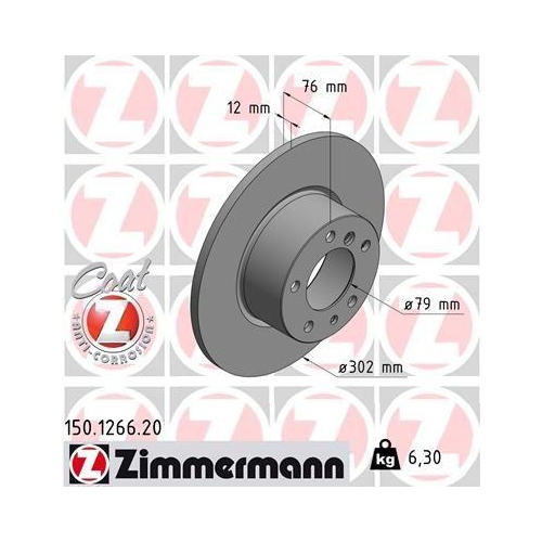 ZIMMERMANN Bremsscheibe COAT Z 150.1266.20