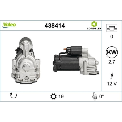 VALEO Starter VALEO CORE-FLEX 438414