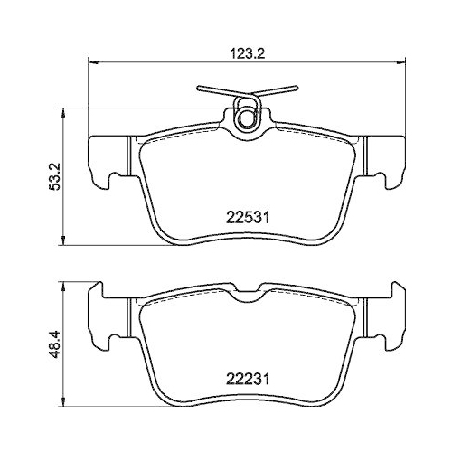 HELLA Bremsbelagsatz, Scheibenbremse 8DB 355 041-071