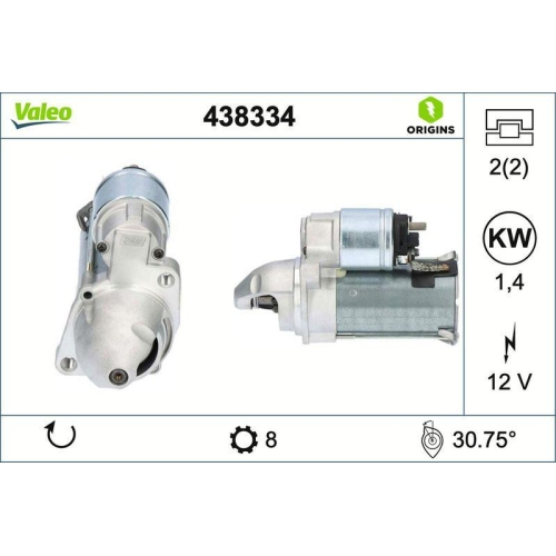 VALEO Starter VALEO ORIGINS 438334