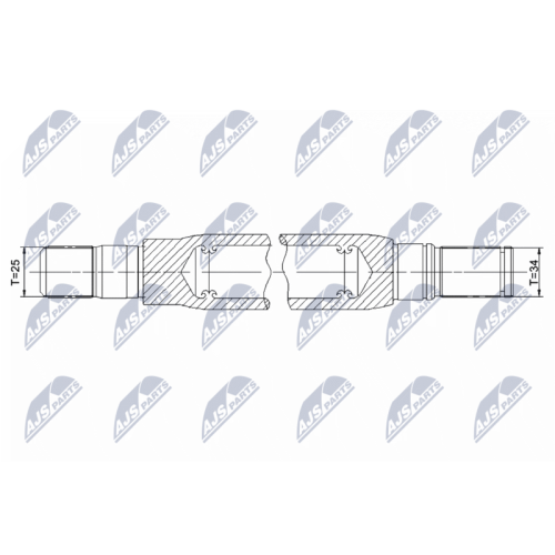 NTY Antriebswelle NWP-PL-003