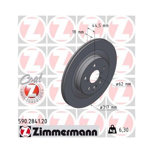 ZIMMERMANN Bremsscheibe COAT Z 590.2841.20