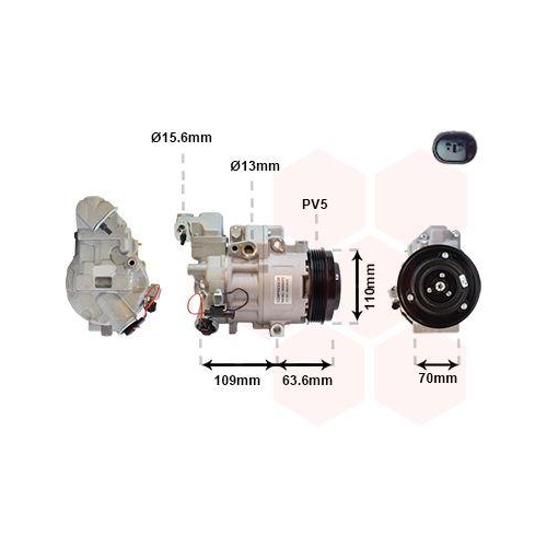 VAN WEZEL Kompressor, Klimaanlage