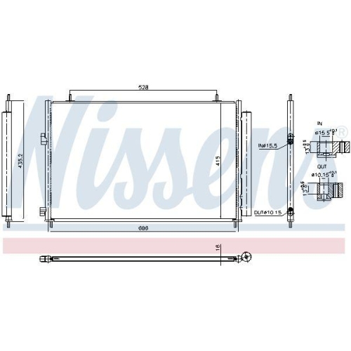 NISSENS Kondensator, Klimaanlage ** FIRST FIT ** 940961