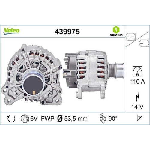 VALEO Generator VALEO ORIGINS - NEW O.E. TECHNOLOGIE 439975
