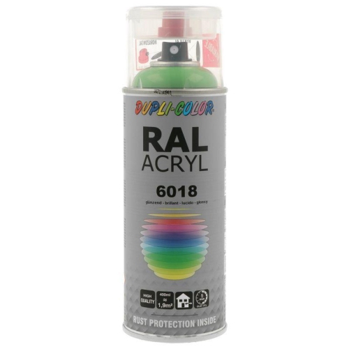 Lackspray Spr&uuml;hlack 400ml RAL 6018 gelbgr&uuml;n gl&auml;nzend 349683 DUPLI COLOR