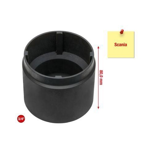 3/4 Zoll Nutmuttern-Schl&uuml;ssel mit 4 Zapfen f&uuml;r Scania Innenzapfen 65 mm KS TOOLS