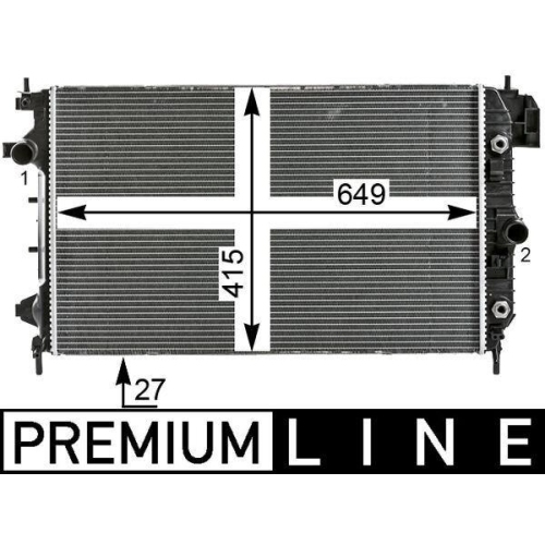 MAHLE Kühler, Motorkühlung BEHR *** PREMIUM LINE *** CR 27 000P