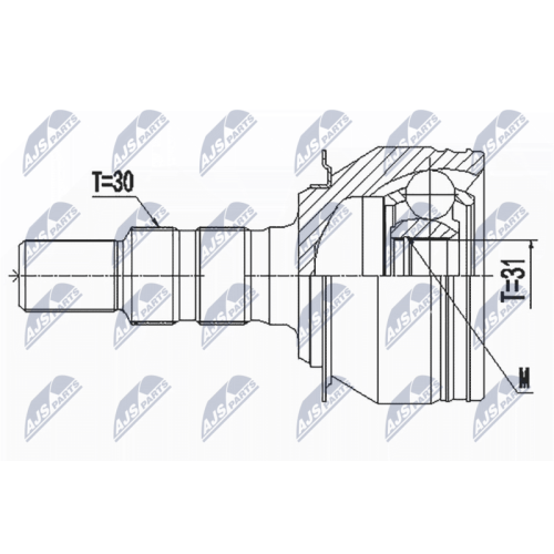 NTY Gelenksatz, Antriebswelle NPZ-DW-032