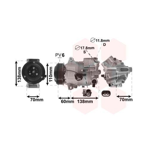 VAN WEZEL Kompressor, Klimaanlage 3700K616