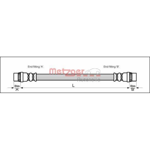 METZGER AUTOTEILE Bremsschlauch 4114637