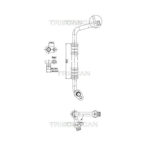 TRISCAN Hochdruck-/Niederdruckleitung, Klimaanlage 9010 28003