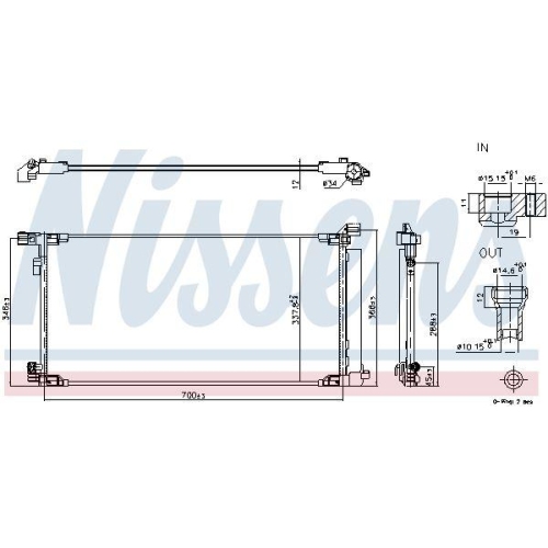 NISSENS Kondensator, Klimaanlage ** FIRST FIT ** 940970