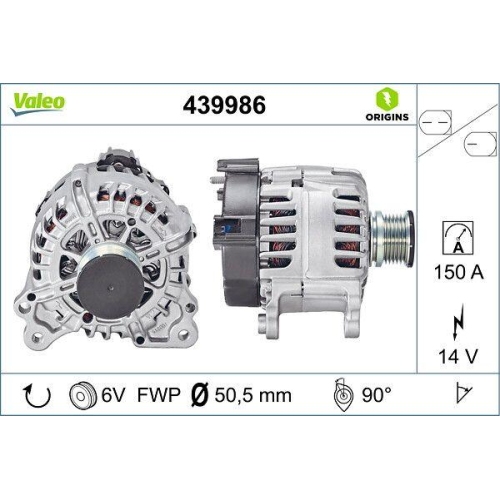 VALEO Generator VALEO ORIGINS - NEW O.E. TECHNOLOGIE 439986