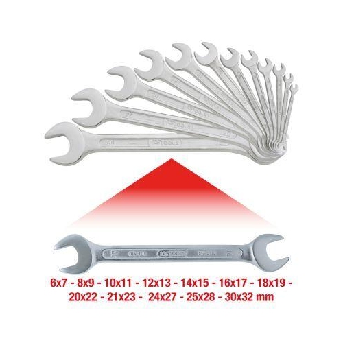 KS Tools Doppel-Maulschl&uuml;ssel-Satz, 12-tlg, 6x7-30x32mm 517.0125