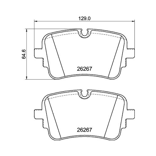HELLA Bremsbelagsatz, Scheibenbremse 8DB 355 041-001