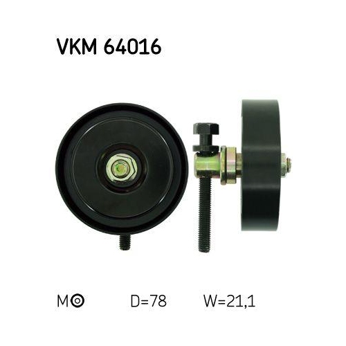 SKF Umlenk-/F&uuml;hrungsrolle, Keilrippenriemen VKM 64016