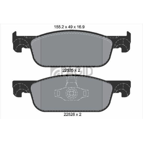 PAGID Bremsbelagsatz, Scheibenbremse T2594N