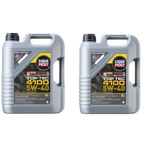 LIQUI MOLY Motor&ouml;l Top Tec 4100, 5W-40, 10-Liter 2 Kanister - Art.Nr. 3701