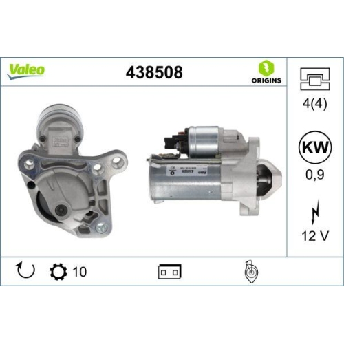 VALEO Starter VALEO ORIGINS - NEW O.E. TECHNOLOGIE 438508