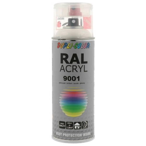 Lackspray Spr&uuml;hlack 400ml RAL 9001 cremewei&szlig; gl&auml;nzend 354793 DUPLI COLOR
