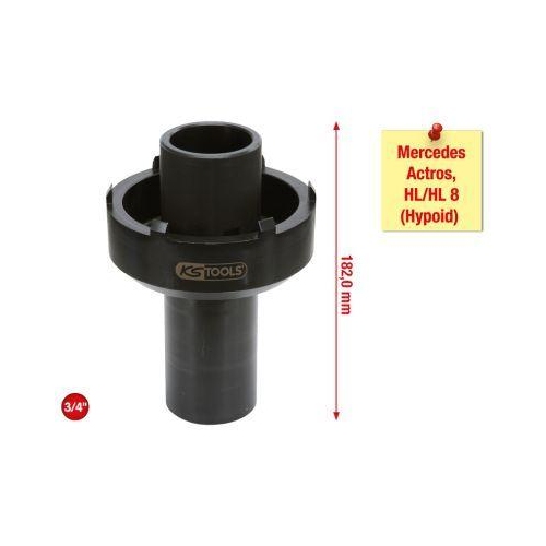 3/4 Zoll Nutmuttern-Schl&uuml;ssel mit 6 Zapfen f&uuml;r Mercedes, 105-125mm KS TOOLS