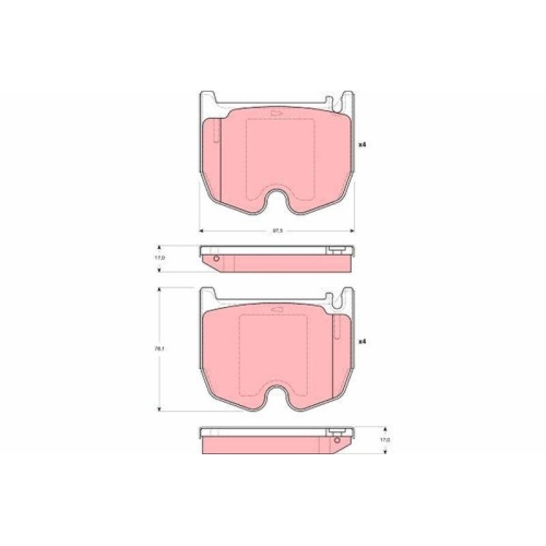 TRW Bremsbelagsatz, Scheibenbremse GDB1541