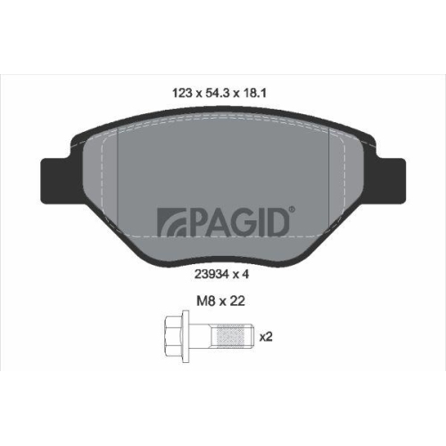 PAGID Bremsbelagsatz, Scheibenbremse T1374N