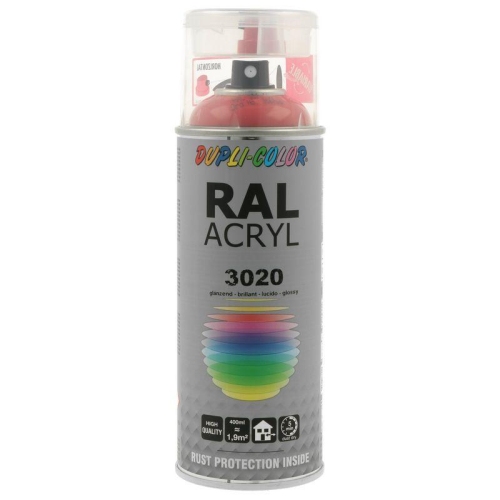 Lackspray Spr&uuml;hlack 400ml RAL 3020 verkehrsrot gl&auml;nzend 356766 DUPLI COLOR