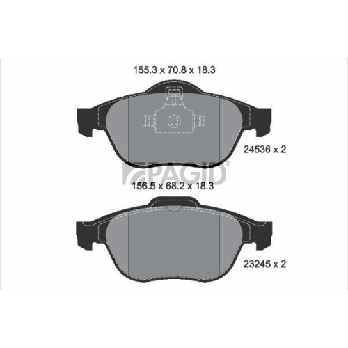 PAGID Bremsbelagsatz, Scheibenbremse T1690N