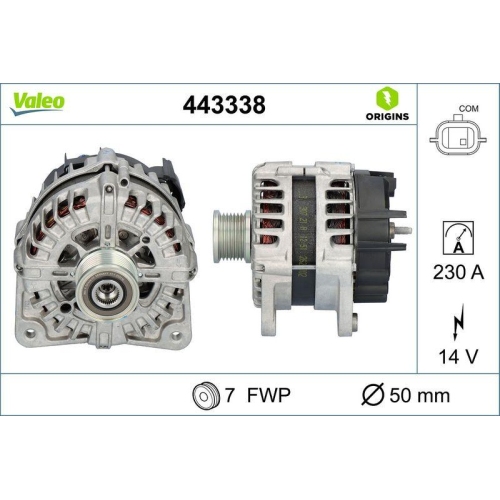 VALEO Generator VALEO ORIGINS NEW OE TECHNOLOGIE 443338