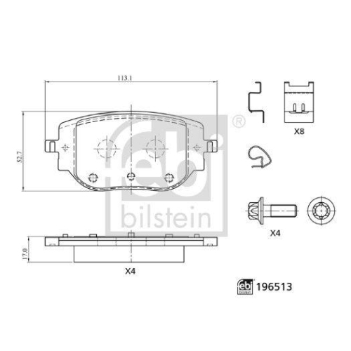 FEBI BILSTEIN Bremsbelagsatz, Scheibenbremse