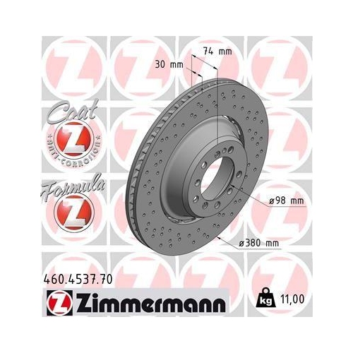 ZIMMERMANN Bremsscheibe FORMULA Z 460.4537.70