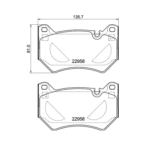 HELLA Bremsbelagsatz, Scheibenbremse 8DB 355 039-511