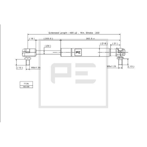 PE Automotive Gasfeder 140.290-00A