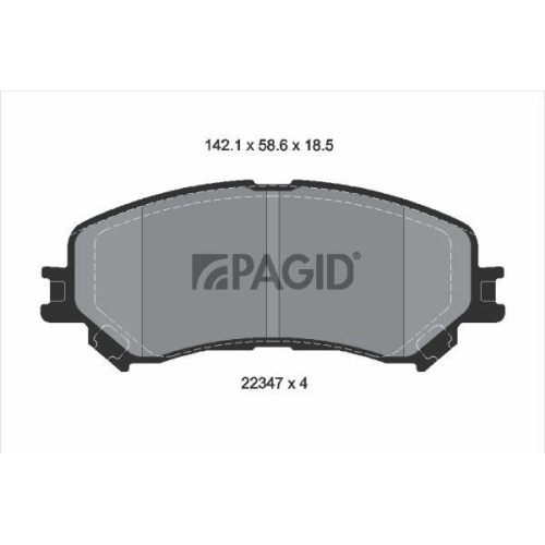 PAGID Bremsbelagsatz, Scheibenbremse T2554N