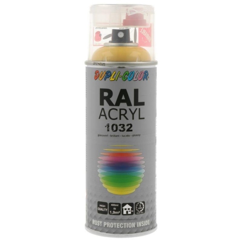 Lackspray Spr&uuml;hlack 400ml RAL 1032 ginstergelb gl&auml;nzend 366093 DUPLI COLOR