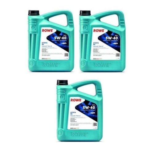 Motoröl ROWE Hightec Synt RS 5W-40 API CF ACEAA3/B4 API SN 20001-0050-99 15 Liter