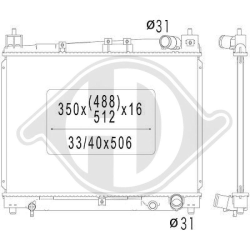 DIEDERICHS Kühler, Motorkühlung DIEDERICHS Climate