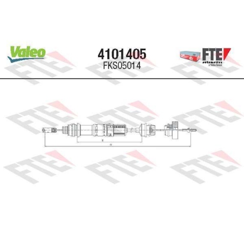 VALEO Seilzug, Kupplungsbet&auml;tigung FTE CLUTCH ACTUATION 4101405
