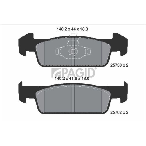 PAGID Bremsbelagsatz, Scheibenbremse T2275N