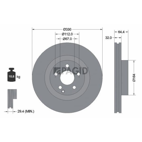 PAGID Bremsscheibe 54199NHC