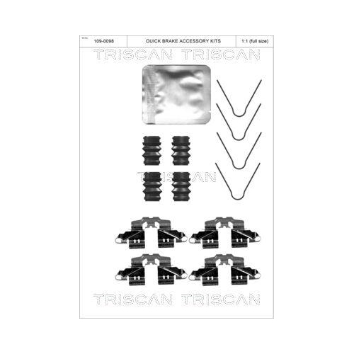 TRISCAN Zubehörsatz, Scheibenbremsbelag 8105 131655