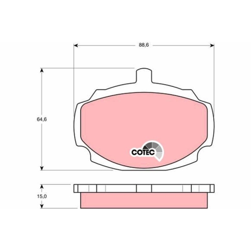 TRW Bremsbelagsatz, Scheibenbremse COTEC GDB331