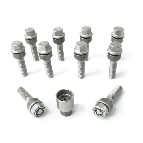 Felgenschloss-Set M14 mit beweglichem Kugelbund R14mm 63 mm H&R 1456306SET