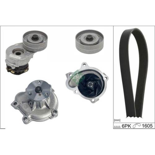 Schaeffler INA Wasserpumpe + Keilrippenriemensatz 529 0330 30